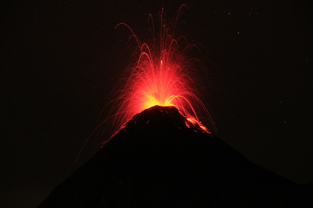 First eruption after dark