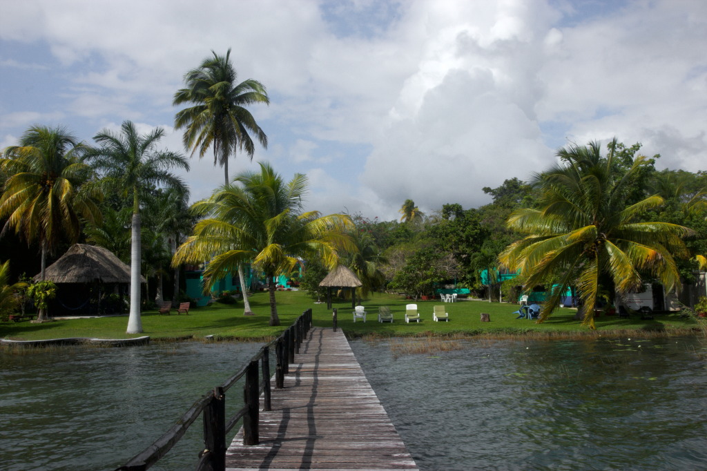 View from the pier, notice our trailer on the far right