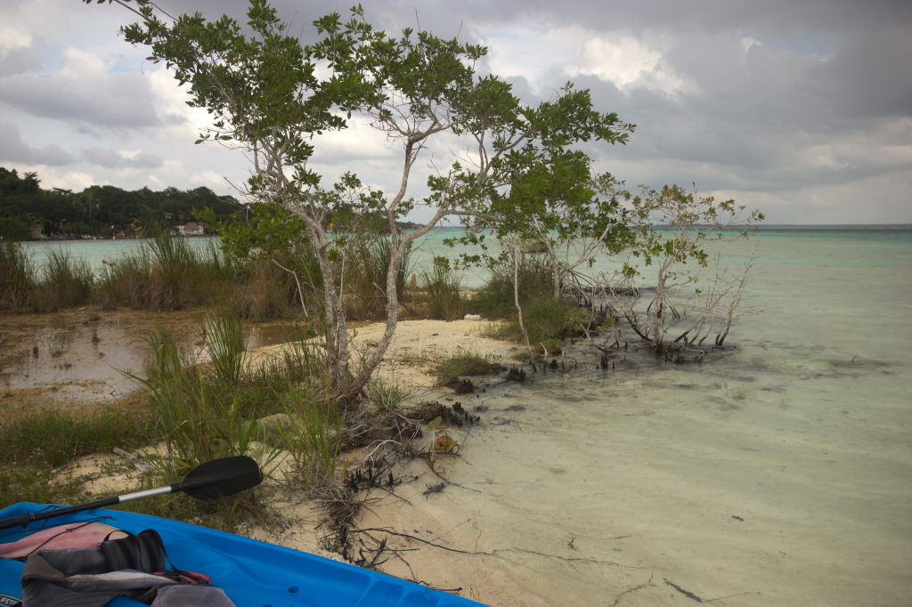 Kayaking break on a small island