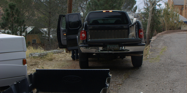 Preparing the truck bed for the camper