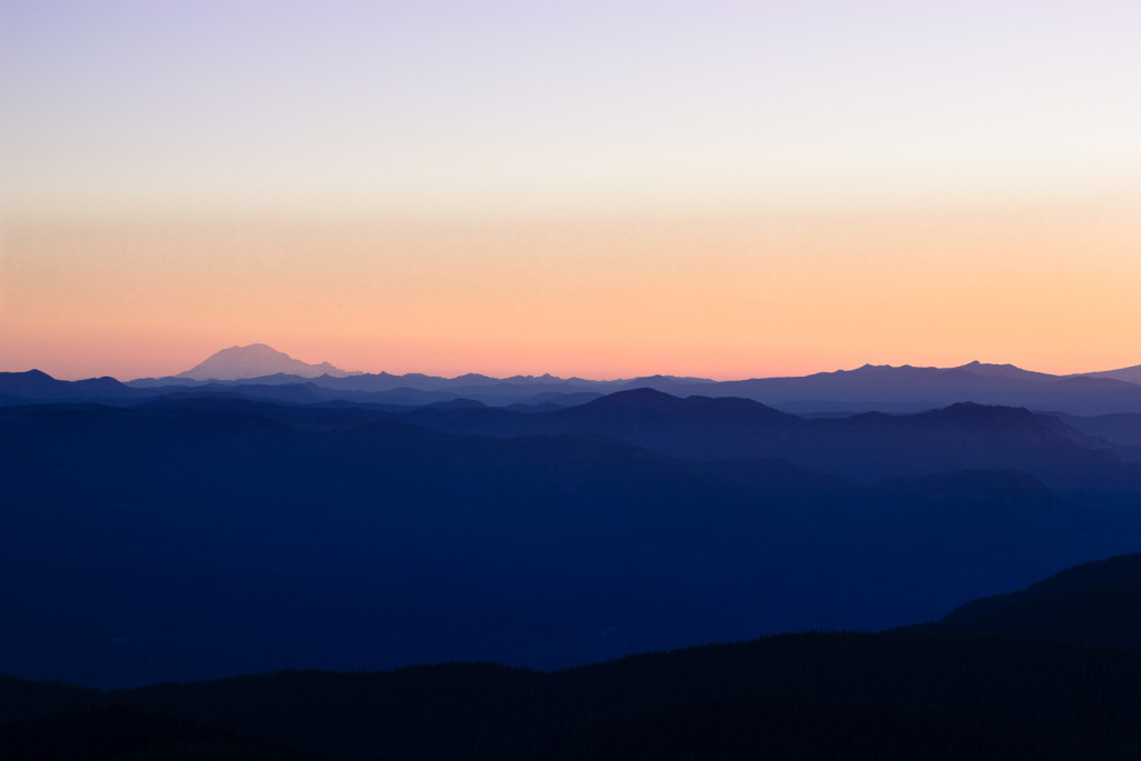 The view from Larch Mountain with Mount St. Helens in the background