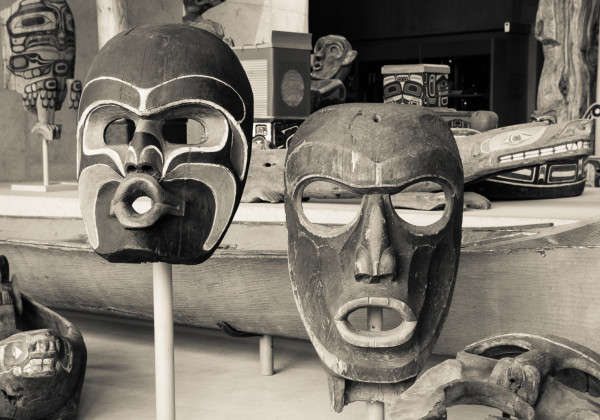 First Nations ceremonial masks