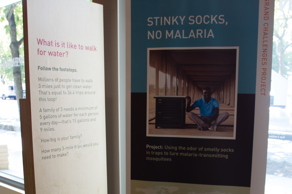 One of the foundation's manifold projects: stinking socks to trap Malaria-carrying mosquitos