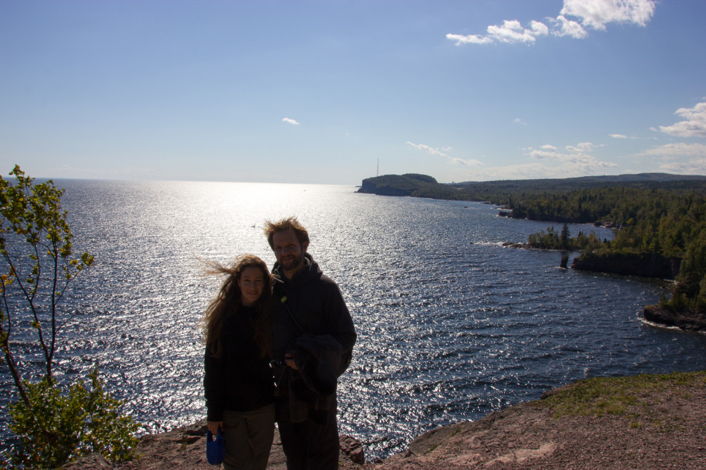 At the shore of Lake Superior.